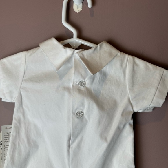Little Things Mean A Lot Tyler White Romper NB - Picture 6 of 12